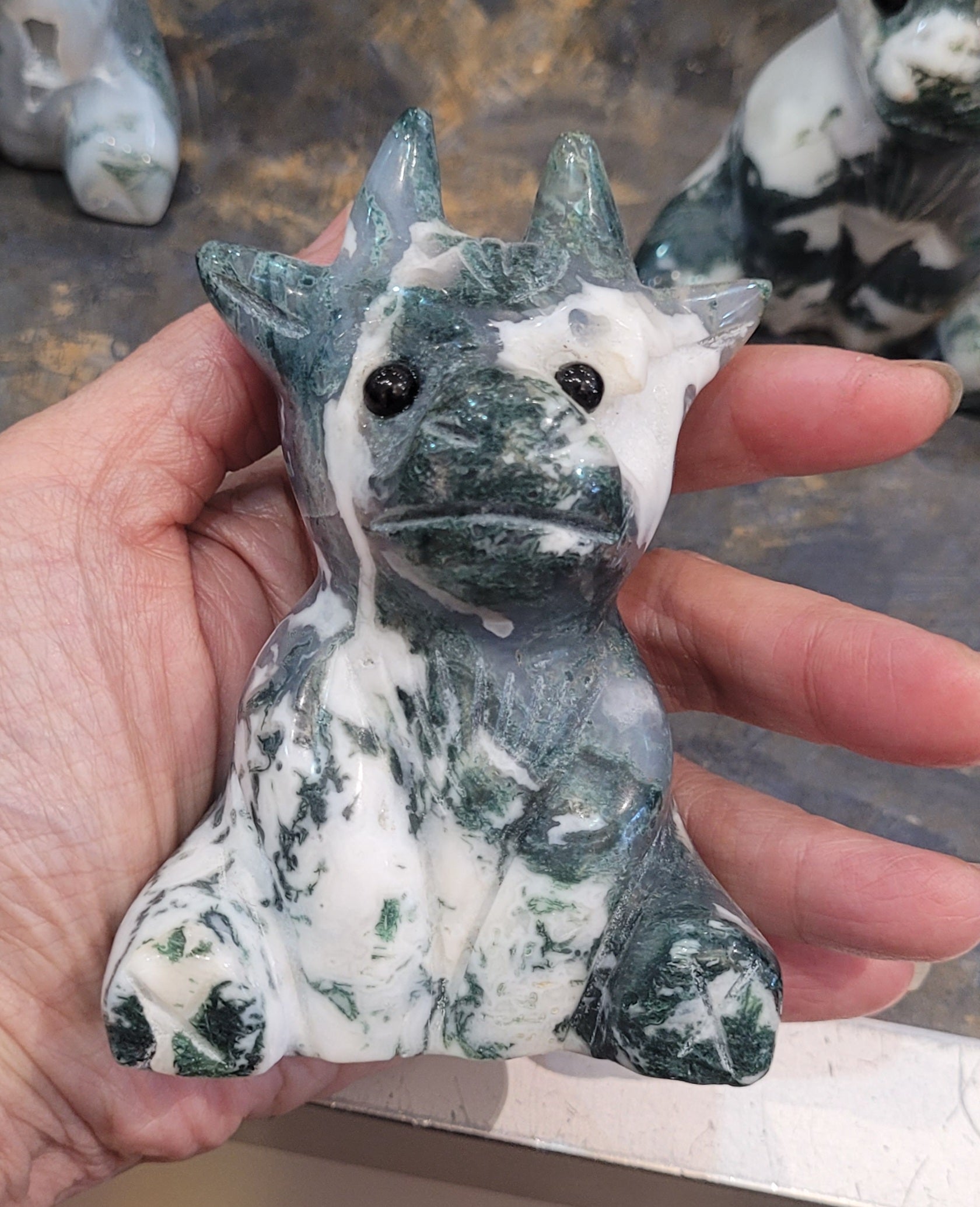 Moss Agate Cow
