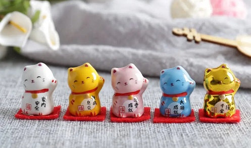 Mini Lucky Cats (Solid Colour)