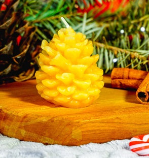 Pure Canadian Beeswax Candles (Shaped)