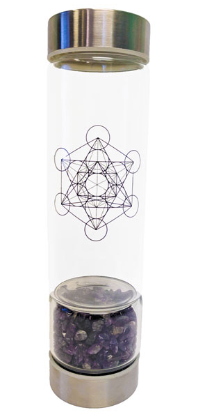 Crystal Infuser Glass Water Bottle (500ml)