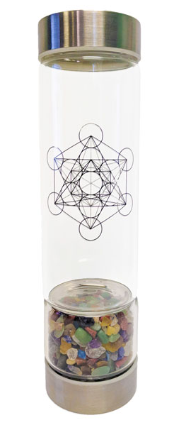 Crystal Infuser Glass Water Bottle (500ml)